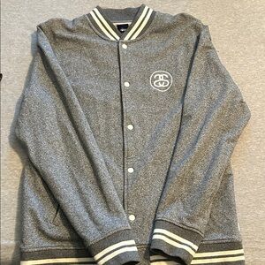 Stussy Gray Varsity Jacket